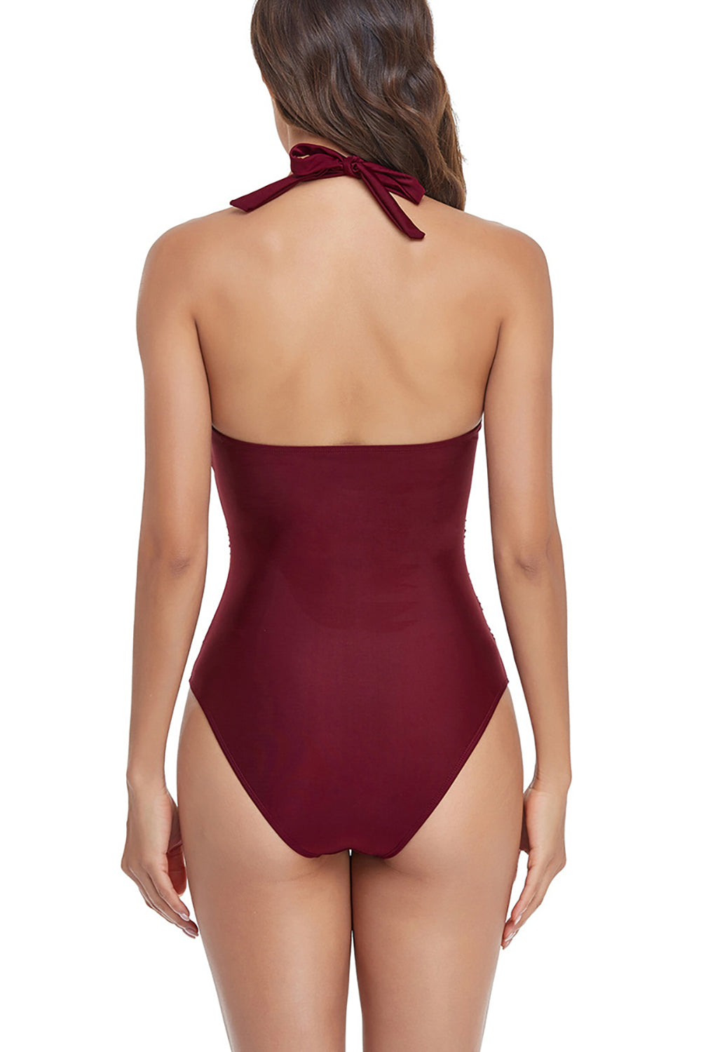 Traje de baño de una pieza de Borgoña