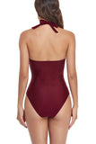 Traje de baño de una pieza de Borgoña