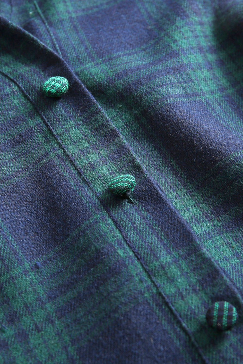 Vestido a cuadros verdes de la década de 1950