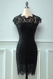 Vestido de encaje bodycon negro