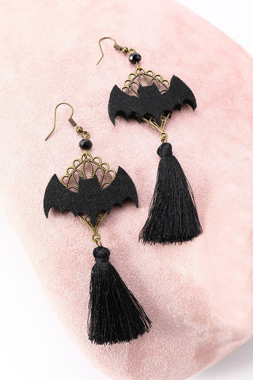 Pendientes Black Halloween Bat Drop
