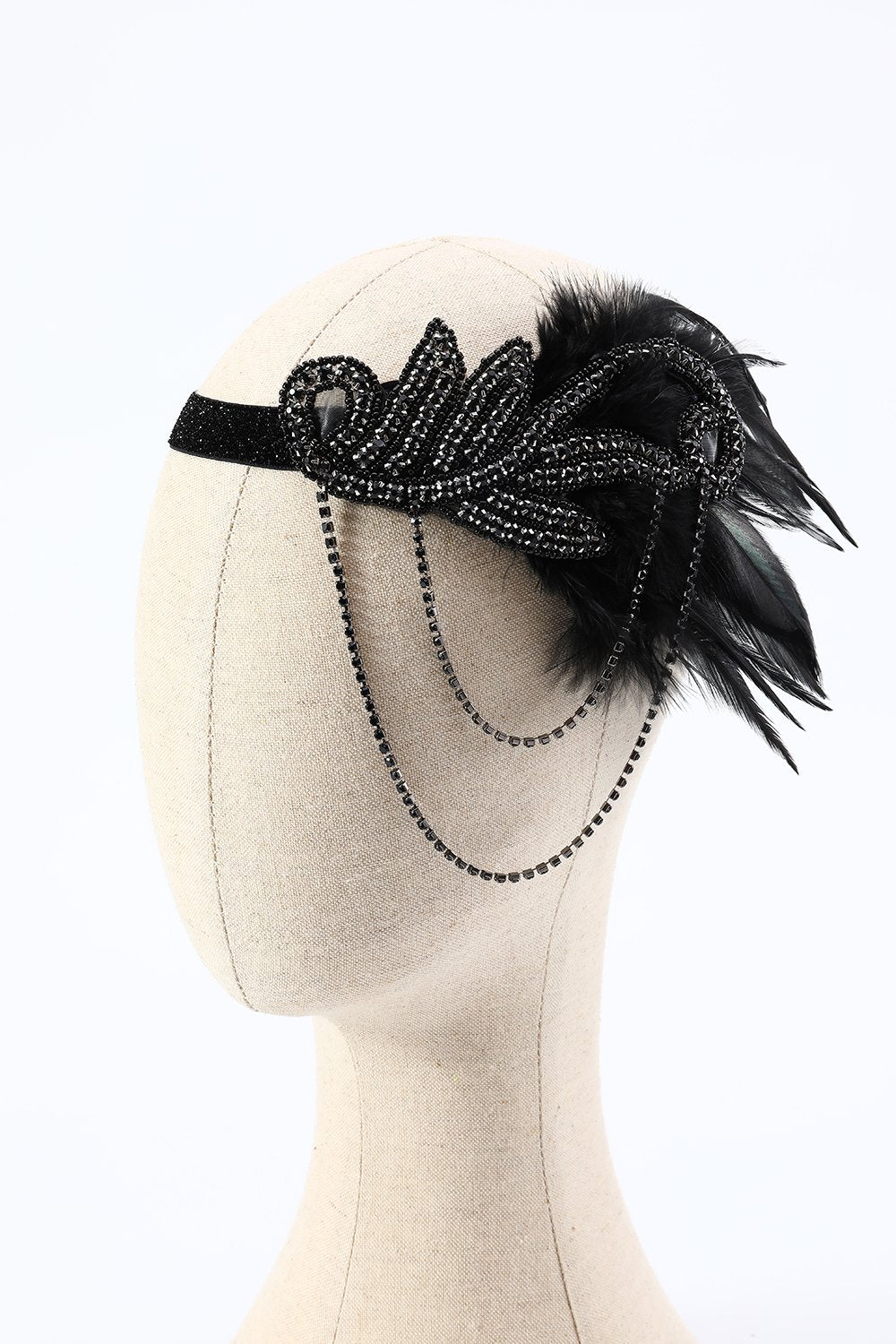 Conjuntos de accesorios de fiesta negros de la década de 1920
