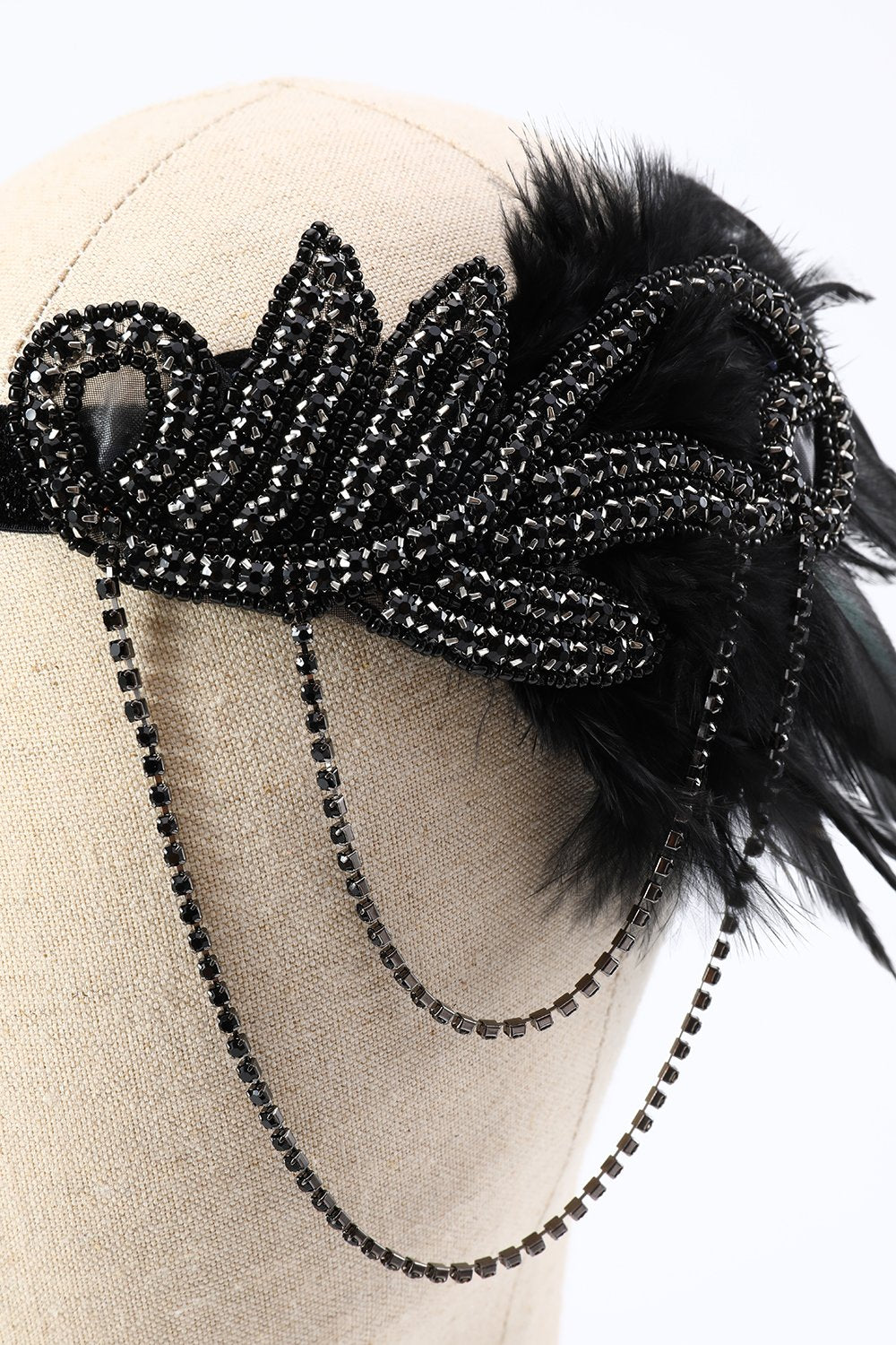 Conjuntos de accesorios de fiesta negros de la década de 1920