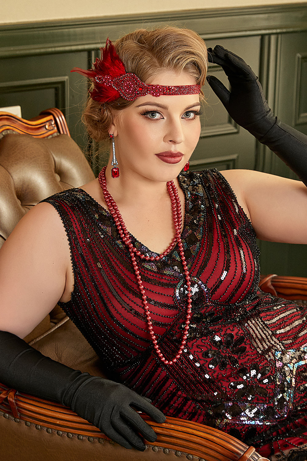 Conjunto de accesorios de vestuario de la década de 1920 para mujeres