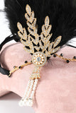 Diadema de plumas negra de la década de 1920