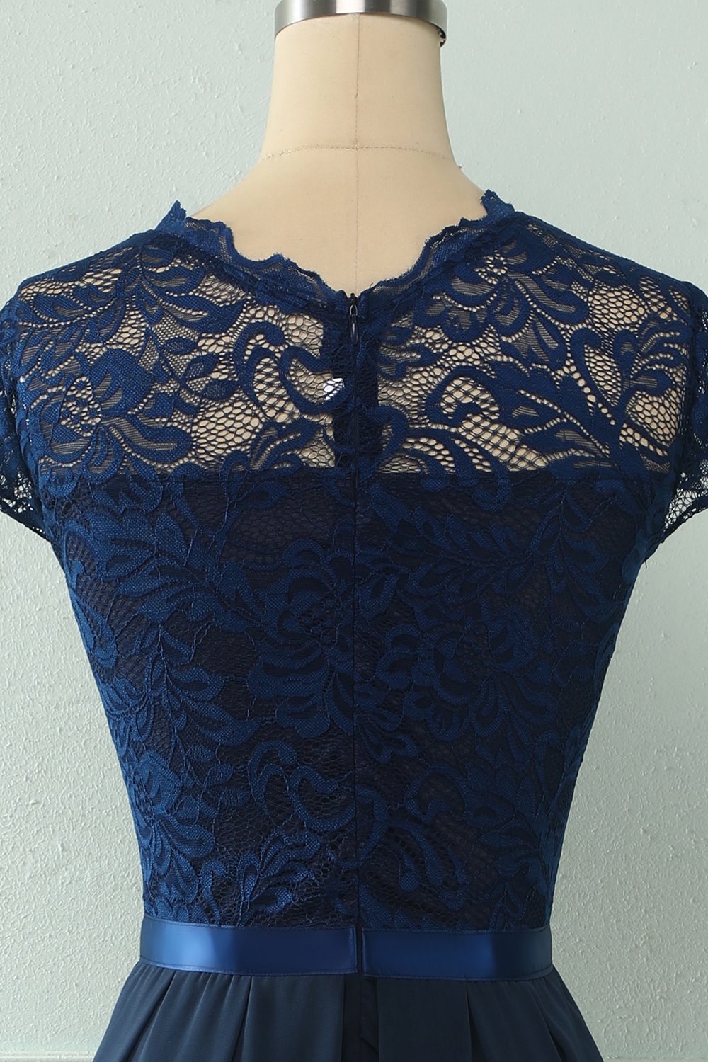 Vestido de fiesta de novia Navy Midi Lace