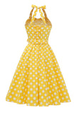 Lunares amarillos Pin Up Vintage Dress