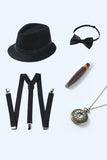 Negro 1920s Accesorios Set para Hombres