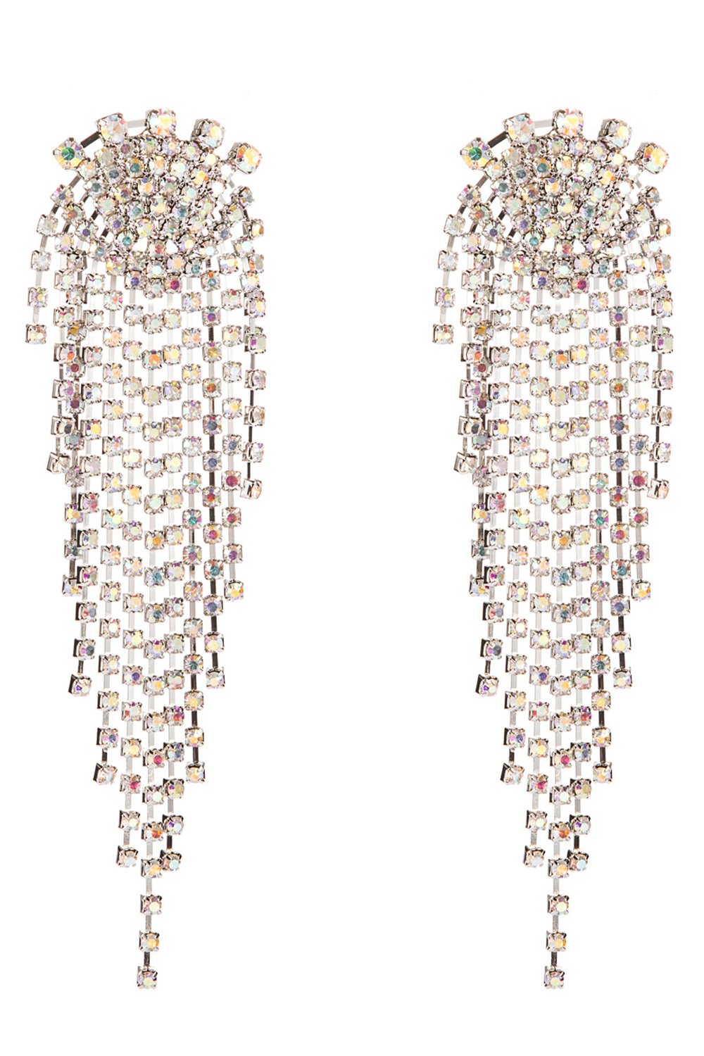 Pendientes colgantes de pedrería de oro