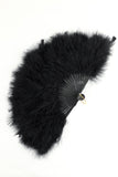 Gatsby Black Feather Plegable Fan