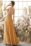 Vestido largo con cuello en V