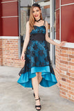 Vestido vintage de encaje alto-bajo