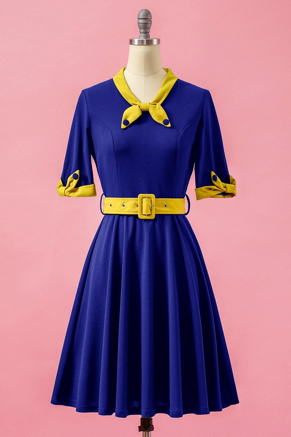 Verde V cuello Swing vestido de fiesta