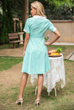 V Cuello 1950s Vestido Swing