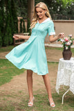 V Cuello 1950s Vestido Swing