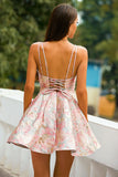 Vestido rosa tirantes de espagueti