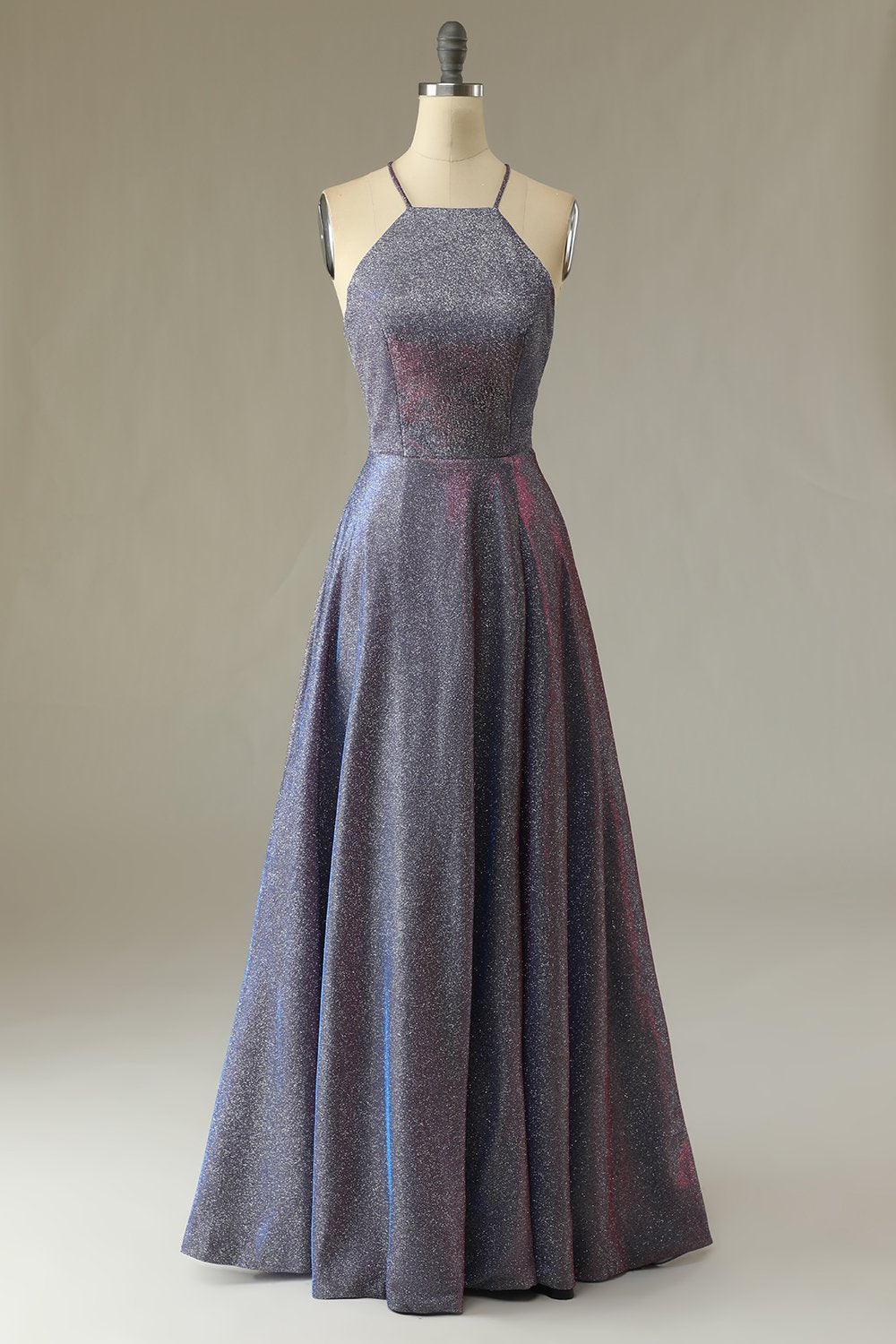 Glitter Purple Vestido largo de fiesta