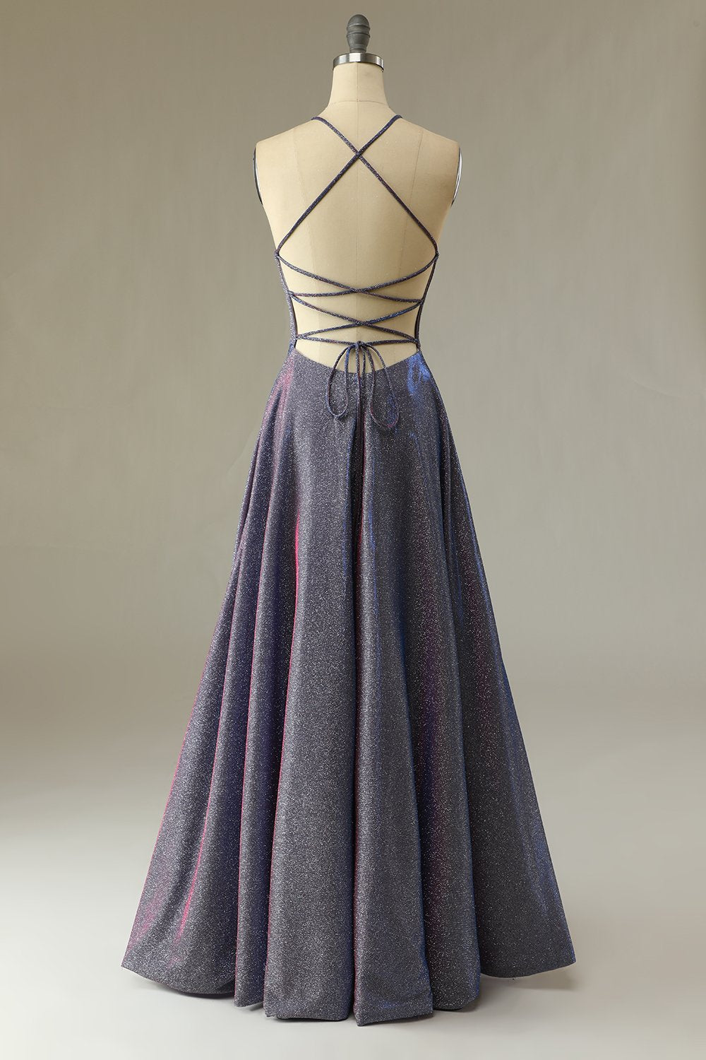 Glitter Purple Vestido largo de fiesta