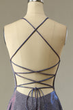 Glitter Purple Vestido largo de fiesta