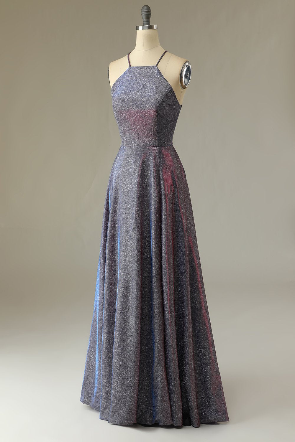 Glitter Purple Vestido largo de fiesta