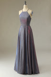 Glitter Purple Vestido largo de fiesta