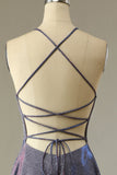 Glitter Purple Vestido largo de fiesta