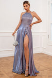 Glitter Purple Vestido largo de fiesta