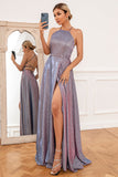 Glitter Purple Vestido largo de fiesta