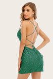 Vestido de encaje corto ajustado