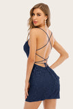 Vestido de encaje corto ajustado