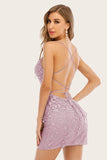 Vestido de encaje corto ajustado