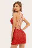 Vestido de encaje corto ajustado