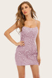 Vestido de encaje corto ajustado