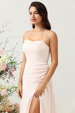 Vestido de Dama de Honor Gasa Sirena Rosa