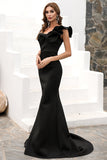 One Shoulder Mermaid Vestido de fiesta de borgoña