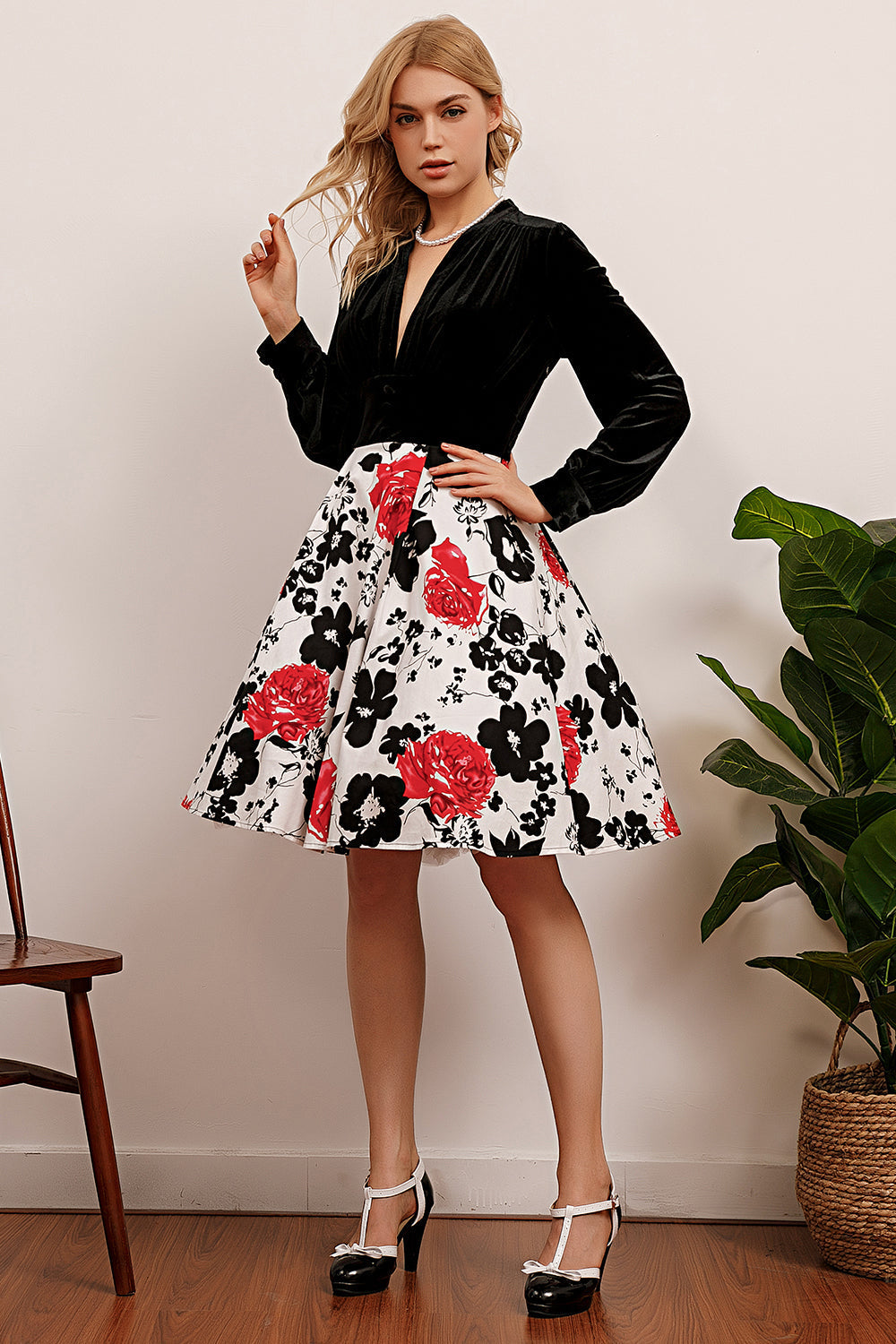 Oferta Por Tiempo Limitado Mini Vestido de Terciopelo (1 Pieza - Estilo y Color Aleatorios)