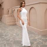 Negro Vestido de Fiesta Sirena Lentejuelas