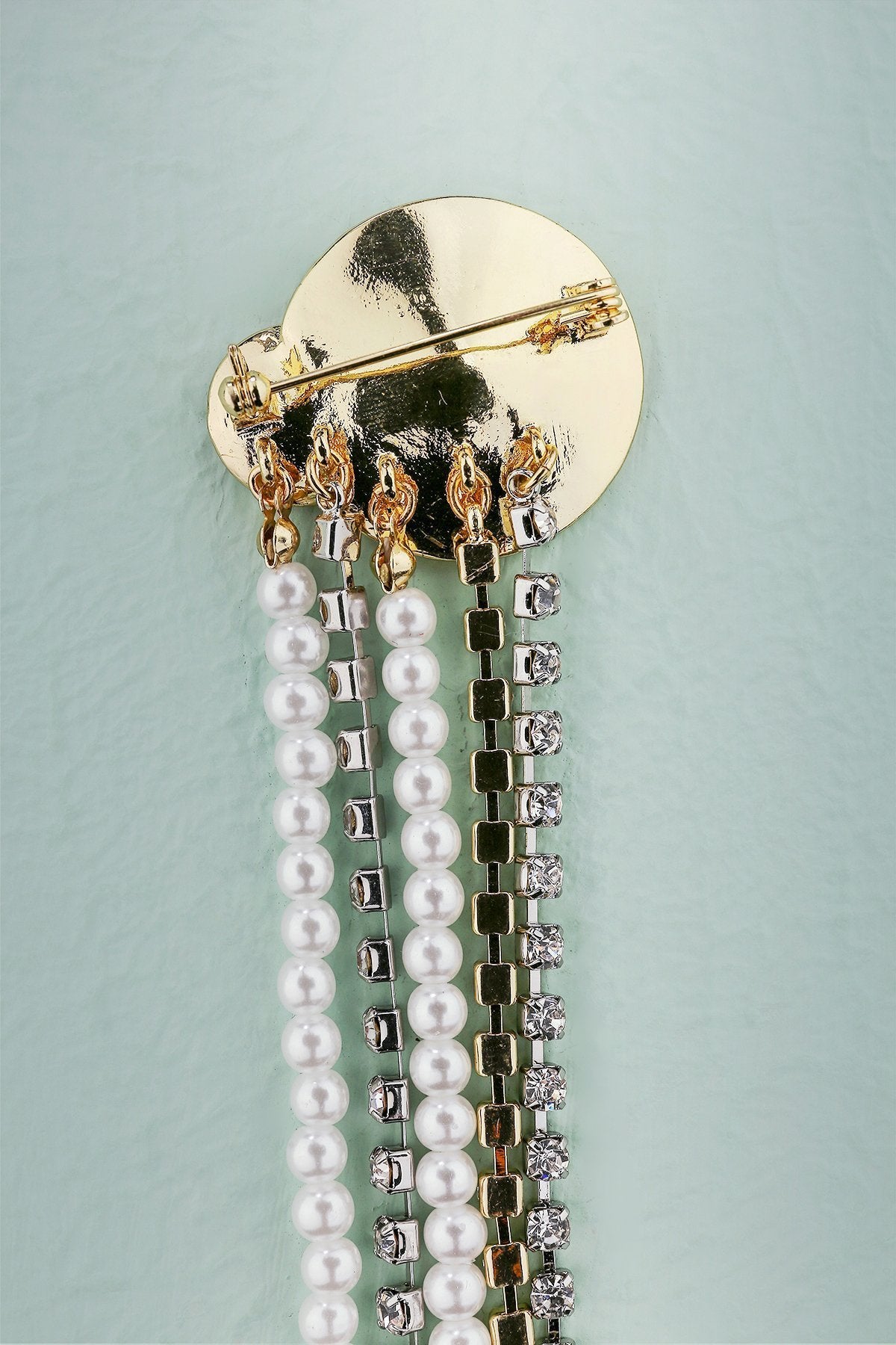 Pearl Metal Brooch - ZAPAKA