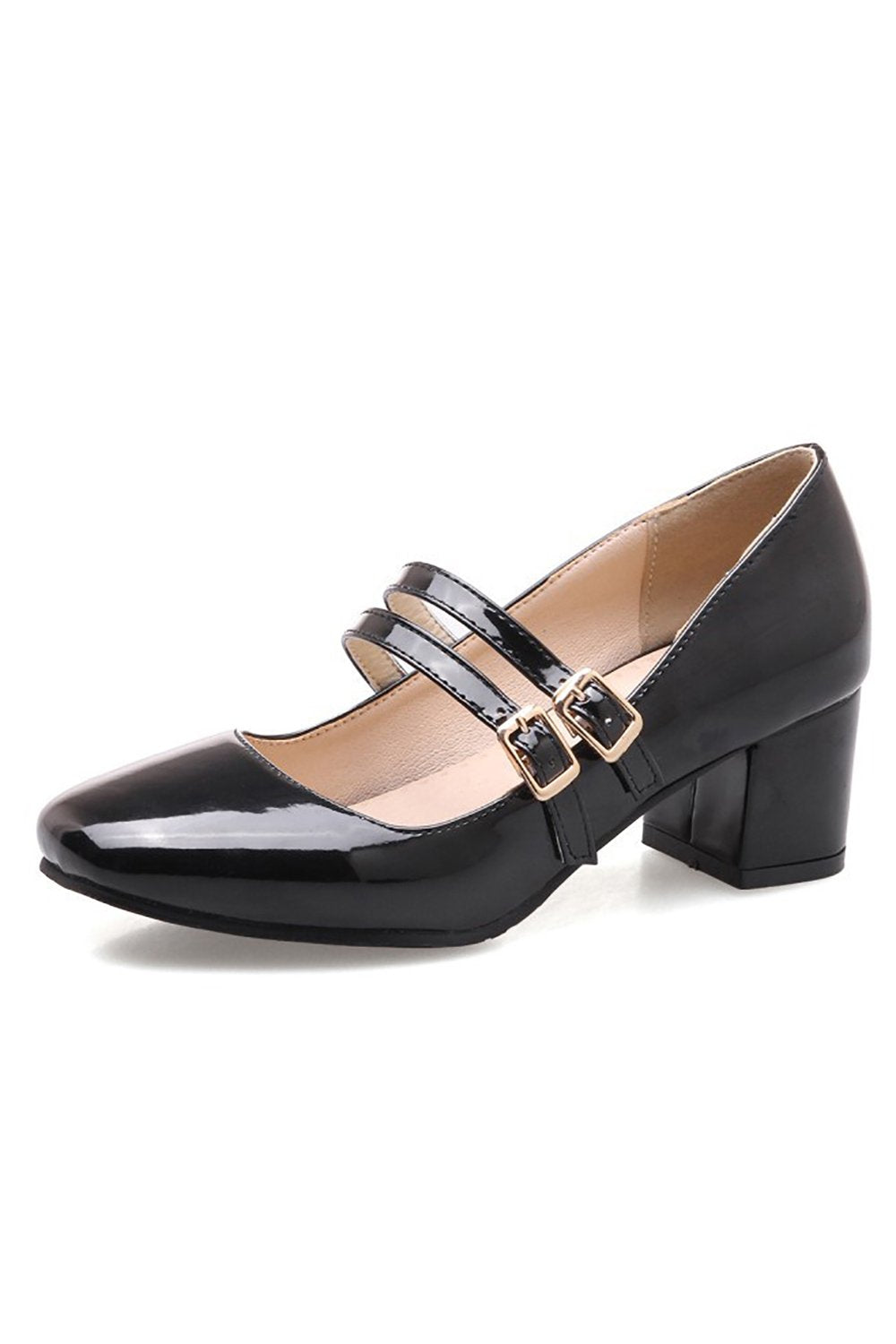 Correas rojas Tacones Retro