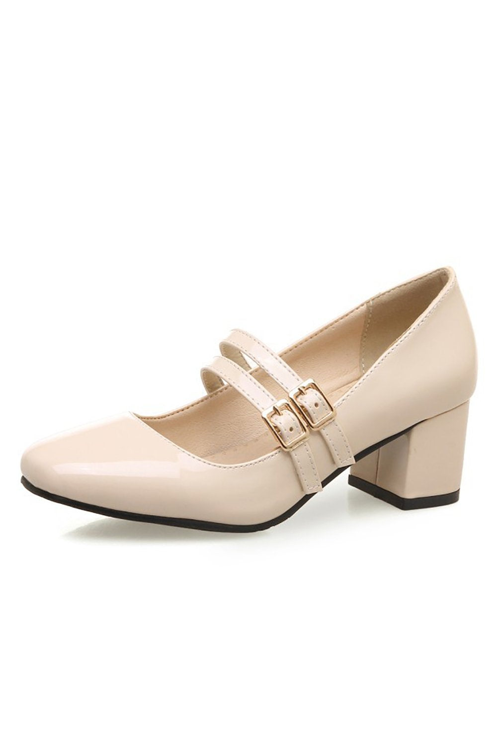 Correas rojas Tacones Retro