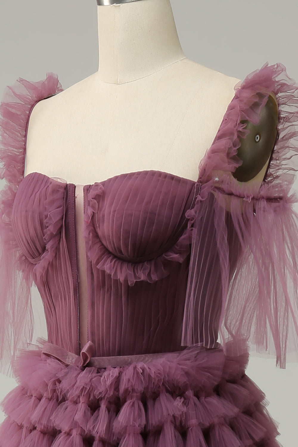 Mavue Escote Corazón Línea A Vestido de Fiesta