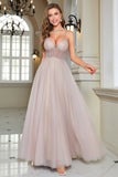 Vestido Formal Con Cuentas A-Línea Sin Espalda