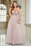 Vestido Formal Con Cuentas A-Línea Sin Espalda