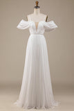 Vestido de novia Ivory Boho Chiffon Ruched