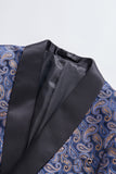 Blazer formal para hombre con estampado azul marino