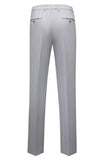 Conjunto de traje de hombre de 3 piezas con solapa chal gris simple