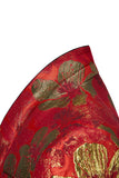 Jacquard rojo 2 piezas chal solapa Trajes de hombre