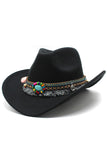 Ala ancha Fedora Gentleman Sir Church Vintage Western Cowboy Sombrero