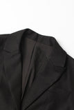 Blazer de fiesta negro con aberturas Slim Fit para mujer