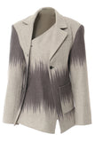 Blazer de mujer con solapa de muesca gris